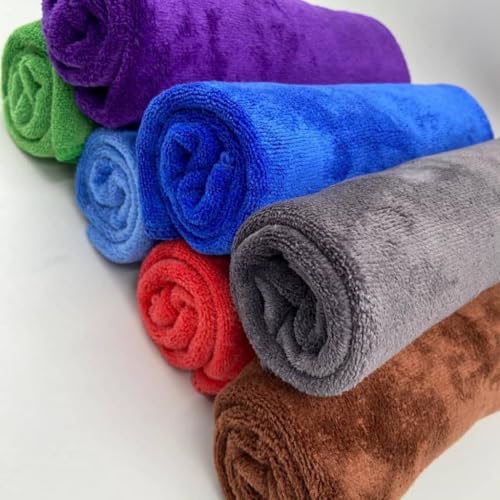 Image of Microfiber Cloth Coral for Car and Kitchen | 500 GSM | 30X40CM | All Purpose Softer Highly Absorbent, Wash Cloth for House, Kitchen, Car, Window and Electronic Devices (Pack of 2)