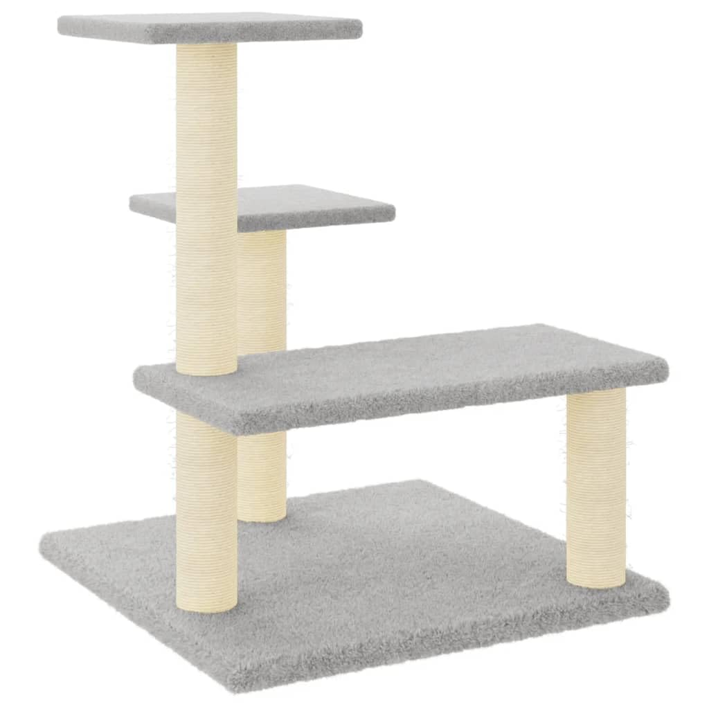 Rascador para Gatos con Postes de sisal Gris Claro 61 cm, ZEYUAN Rascador Gato, Arbol Rascador para Gatos, Gatos Accesorios, Torre Gatos, Arranhador para Gatos, Casa para Gatos