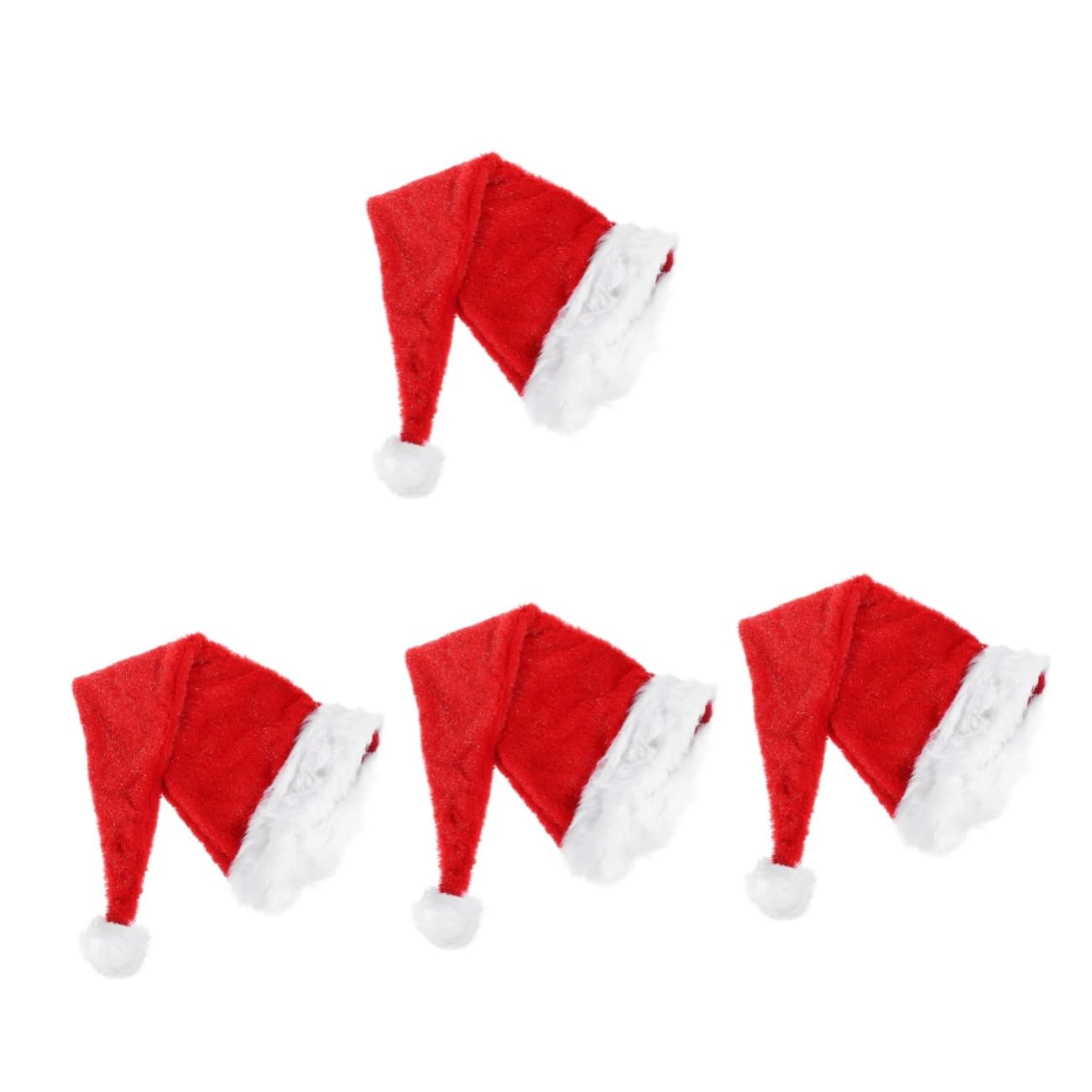 sombrero de Santa gorro de fiesta de navidad sombrero de navidad christmas hat sombreros navideños Adornos de Navidad decoración de gorro de Papá Noel Felpa rojo
