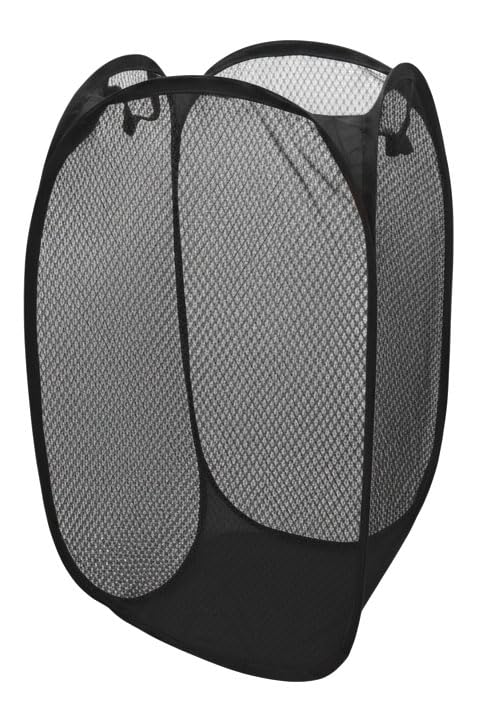 Large Laundry Net bag/basket Basket 45 Ltr, Nylon Mesh Laundry Basket, Sturdy Material & Durable Handles, Pack of 1, Black-image-32