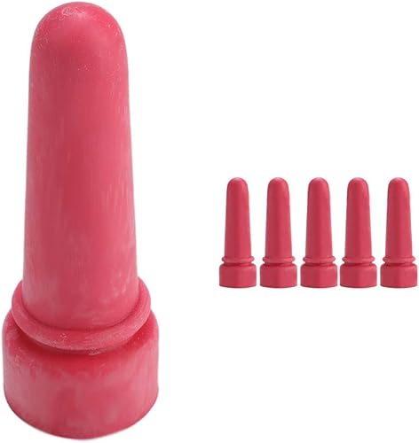 Bebida de leche de ternero, 5 piezas de suministros de alimentación de animales de vaca pequeña pezón de leche de ternero 2.7 in de longitud de goma