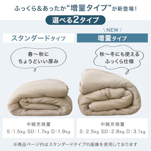 タンスのゲン 掛け布団 シングル 増量タイプ 充填量2.5kg 62100390(111118) の商品画像 2