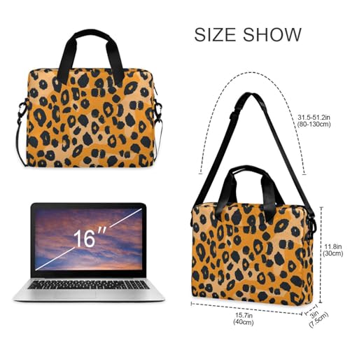 Bolso maletín para laptop 15.6" con estampado leopardo miniatura 5