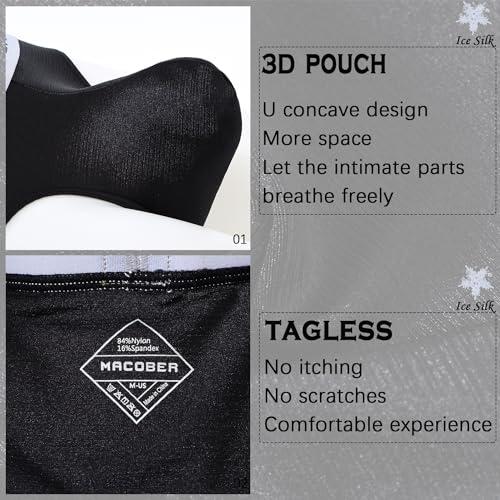 JINSHI Men’s Underwear Briefs,Shiny Ice Silk,Low Rise Bikini Briefs,Tag-free Briefs,Soft Underwear for Men4