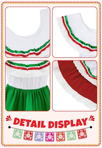 Zando Mexican Dress for Girls Cinco de Mayo Girls Mexican Dress Flamenco Dance Kids3
