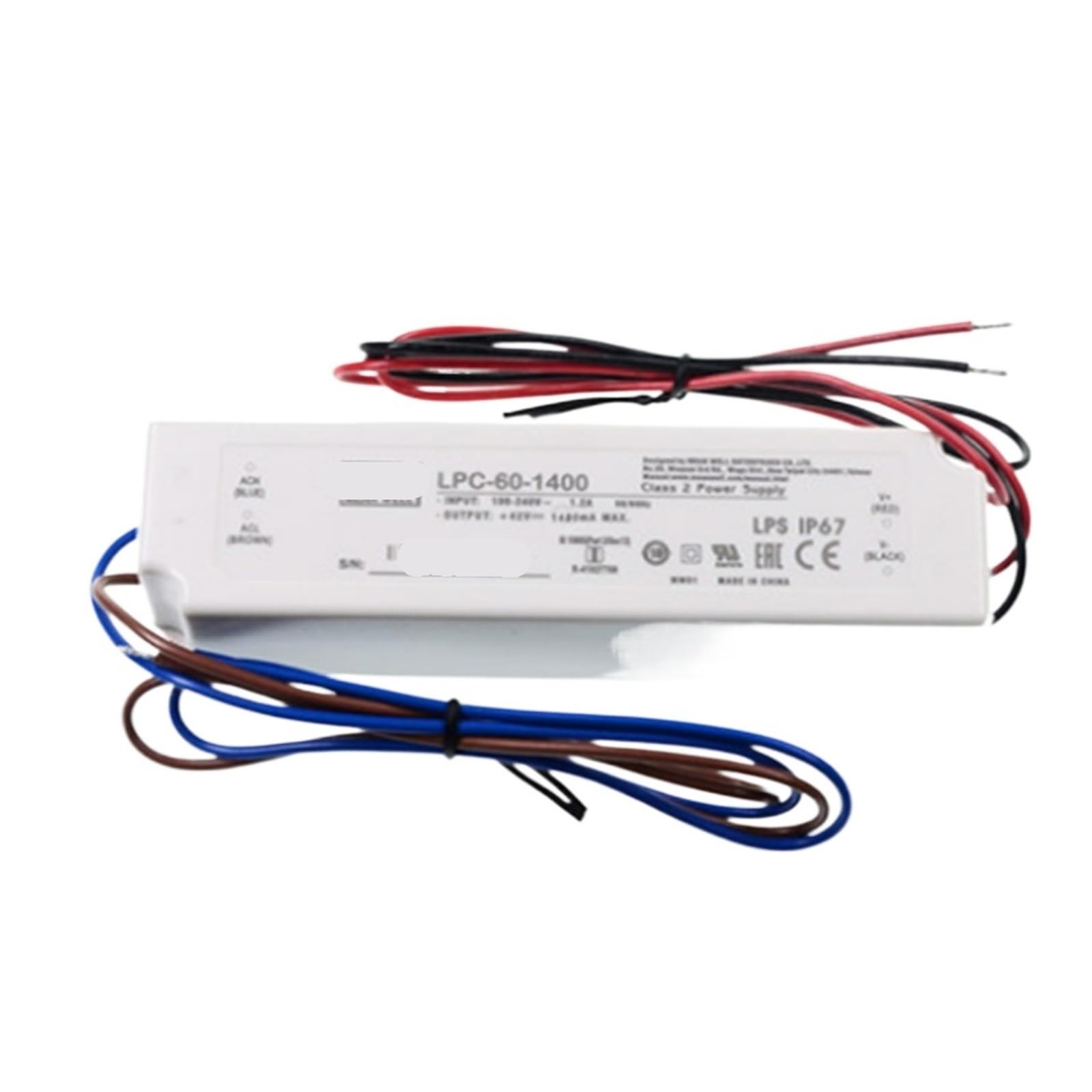 Alimentation LED LPC-60-1400 driver HLG-185H-C1400B 1400mA