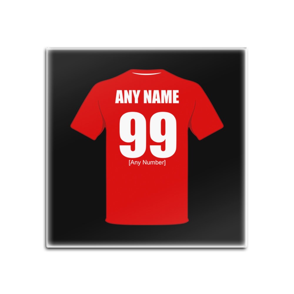 Personalised Gift - Charlton Athletic Square Gloss Hardboard Coaster ( Football Club Design Theme, Colour Options) - Any Name / Message on Your Unique Mat Pad - The Addicks Red Robins Valiants Army