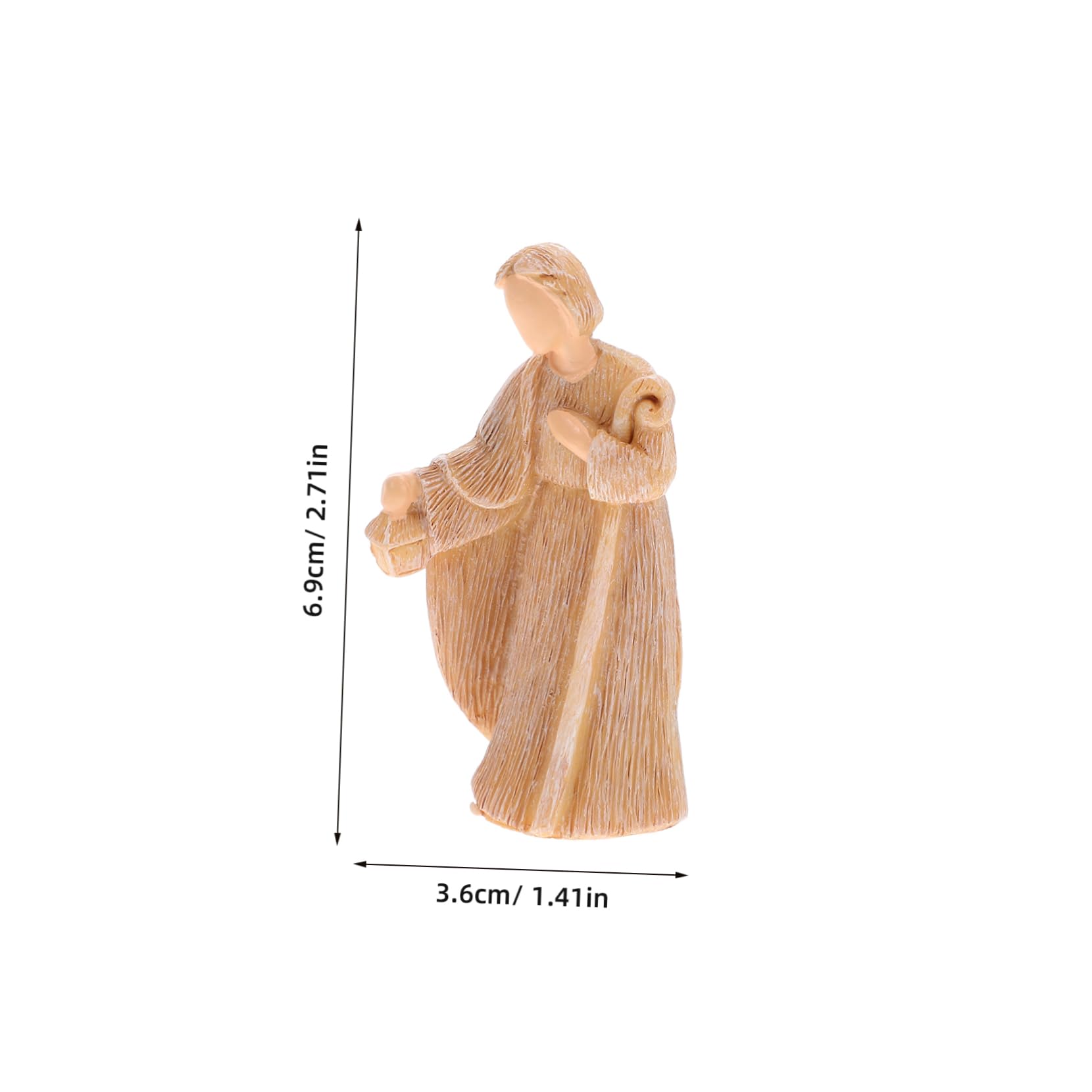 Wakauto 1set Desktop Resin Nativity Jesus Birth Ornaments for Home Decoration Christmas Scene Backdrop Vibrant Room and Bedroom Decor