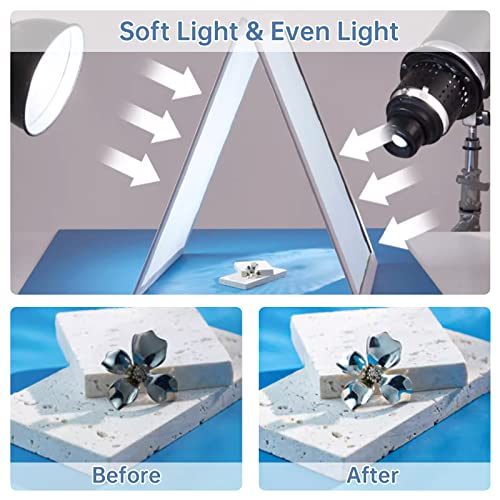 Eoajafou Photography Soft Light Board, 16.5X11.4 Inch Soft Diffusion Reflector Foldable Cardboard For Easy Photograph & Carrying, Soften Light Modifier For Product Food Cosmetics Jewelry Photo Video #TOP3