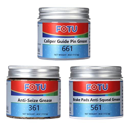FOTU Brake Grease Kit,Caliper,Anti‑Squeal &amp; Copper Anti‑Seize for Auto Use