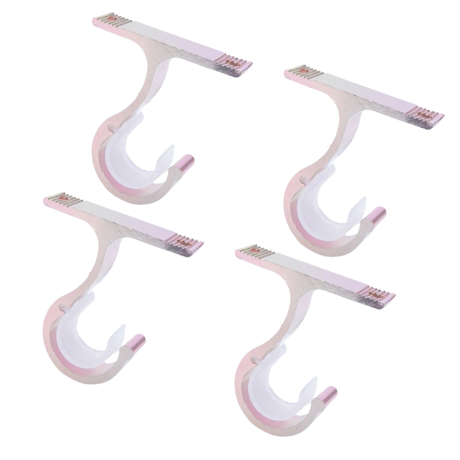 Hredyqw 4Pieces Aluminum Alloy Curtain Rod Brackets for 23mm Poles, High Strength Rod Fixing Living Room Curtain Hardware