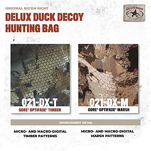 Rig'em Right Waterfowl 12-Slot Deluxe Duck Decoy Slotted Hunting Bag With Padded Protection And Bottom Drains (Gore Optifade Timber) #TOP6