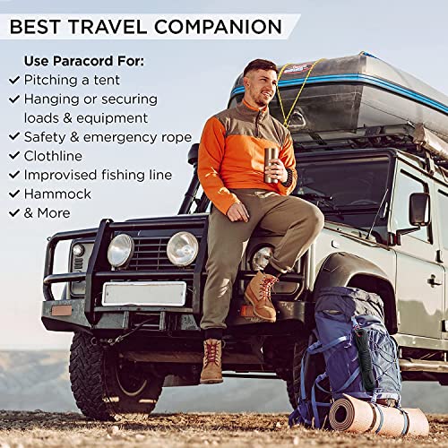 Teceum A1-8-25-23-1 Paracord Type Iv 750 Lb Black 016 – 50 Ft – 4Mm – 100% Nylon Strong Tactical Mil–Spec Parachute Cord – Survival Rope Emergency Para Cord 11 Strands Core Edc Camping Hiking Military Gear 016A N thumb #5