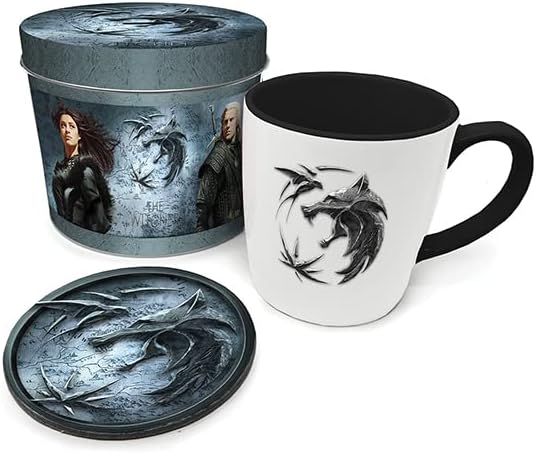 The Witcher Gift Set with Mug and Coaster in Reusable Gift Tin - Official Merchandise