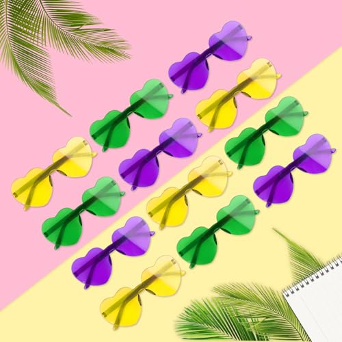 Image of Heart Sunglasses 12 /18 /24 Pcs Heart Shaped Glasses for Women Cute Funny Party Glasses Party Favors Accessories
