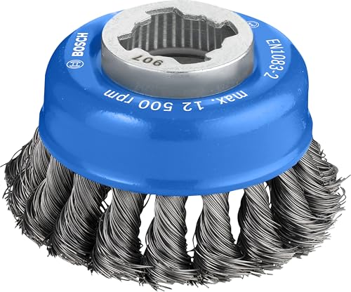 Accessories 1 x örgü tencere fırçası Heavy (metal, X-Lock, Ø 75 mm, tel kalınlığı 0,35 mm, çap 125 mm, açılı taşlama makinesi aksesuarı)
