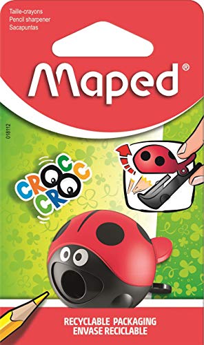Apontador, Maped, Croc Easy Joaninha, 18114,Vermelho e Preto,Pequeno