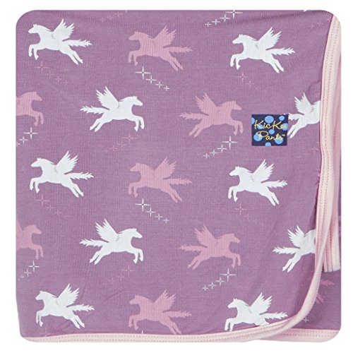 KicKee Pants Newborn Swaddling Receiving Blanket, Little Girls- Prancing Pegasus, One Size