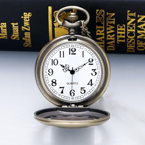 Image of Vintage Quartz Pocket Keychain for Men & Women - Classic Retro Antique Style Anime Marvel Super Hero Timepiece, Decorative Accessory for Bags and Backpacks.