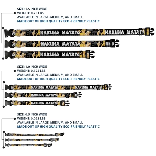 Collar de perro Simba y Nala con clip de plástico y correa ajustable 4