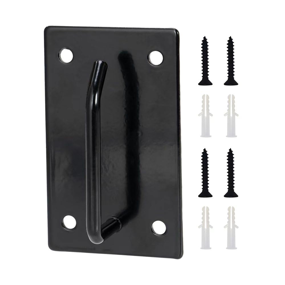 Canine Hitch-Secure Dog Leash Parking Hook-Mounted Indoor – Outdoor Wall Hook - Tie Out for Small to Large Dogs,Perfect for Home&Business,Use Indoor-Outdoor (Black)