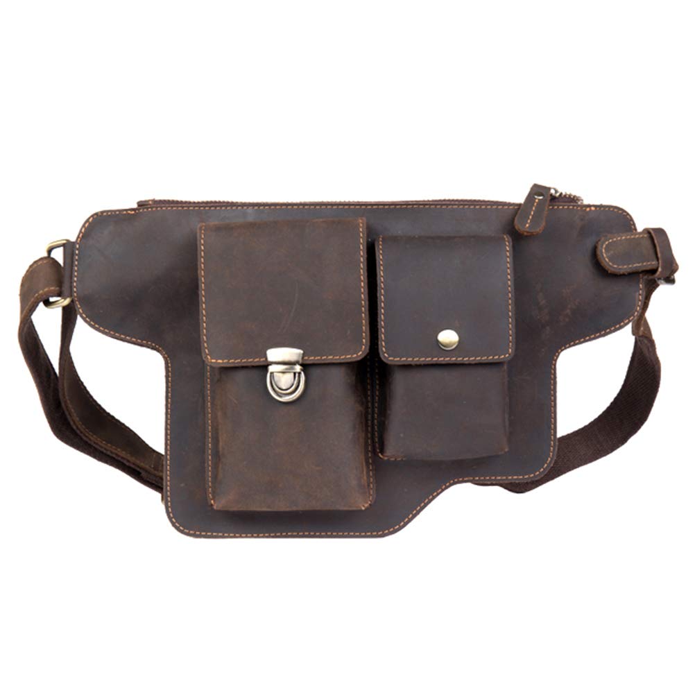 Leather Crossbody Bag,iPhone 8 Plus 11 Pro Waist Belt Holster Case, Small Shoulder Bag, 8.0" Leather