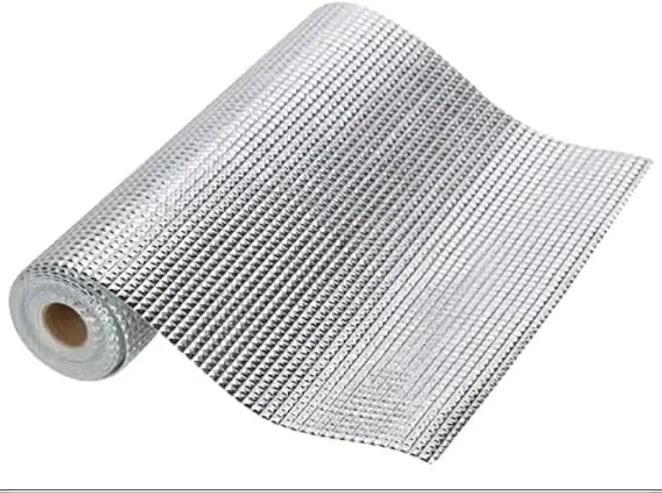 Forro para Armários Gavetas Antiderrapante Impermeável Anti Gordura e à Prova de Água 5 Metros x 30cm Alumínio Prata