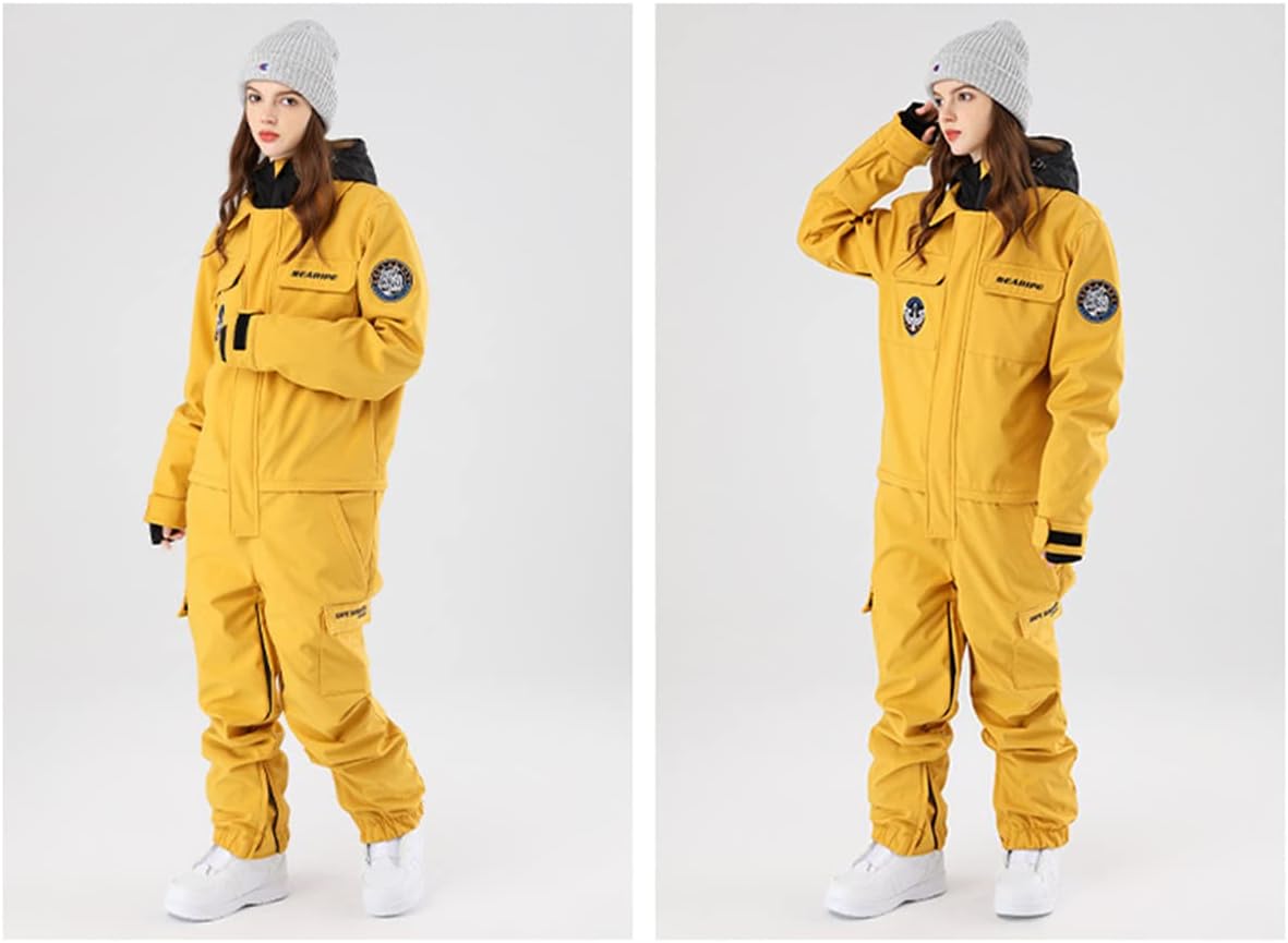 Women Men One Pieces Ski Suits Winter Warm Insulated Waterproof Ski Jumpsuit Coveralls Snowsuits for Snow Sports