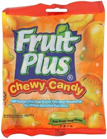 Fruit Plus Chewy Candy 150g (Mango Flavour, 12 Packs)
