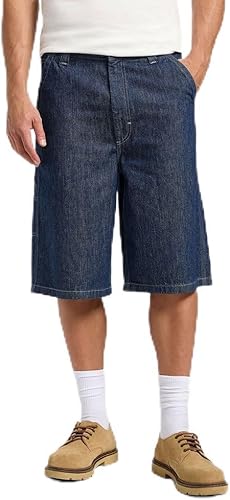 Lee Carpenter Skater Short Pantalones Cortos Denim, Enjuague, 26W Hombres