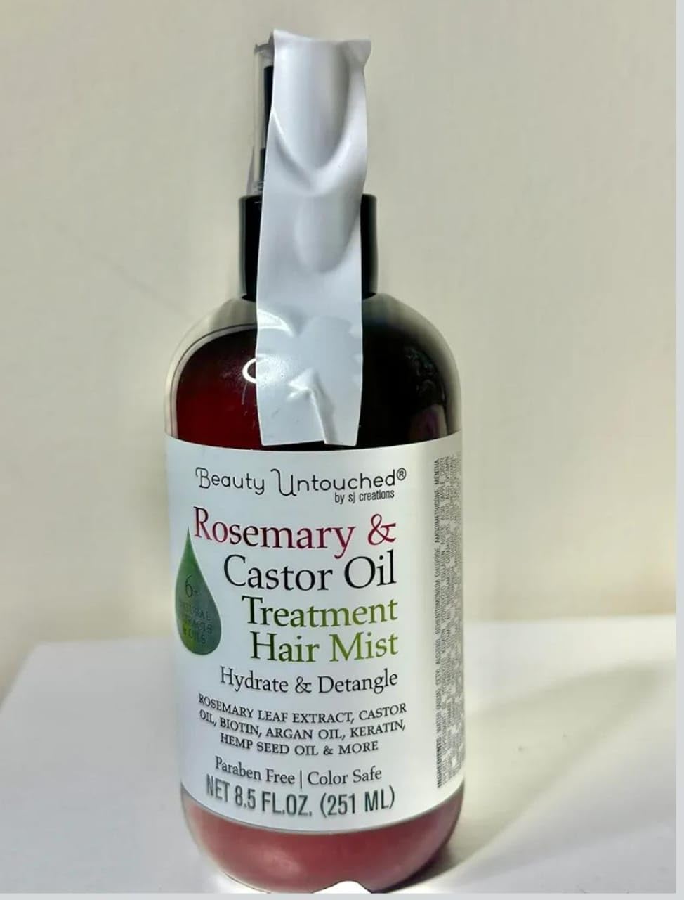 Beauty Untouched Rosemary & Castor Oil Treatment Hair Mist, 8.5 fl oz