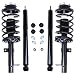 All (4) Complete Front Strut Assembly Set & Rear Shock Absorber Pair - NOT FOR WAGON - [2000 2001 2002 2003 2004 2005 Ford Focus]