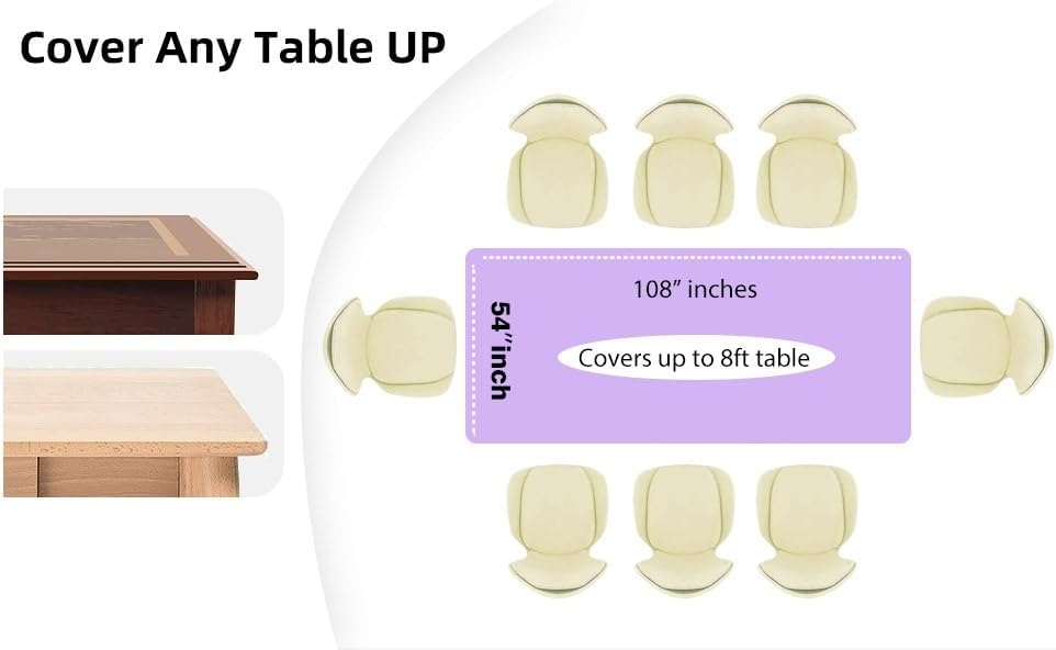 Vista 3 de Evershine Paquete de 12 manteles rectangulares de plástico resistentes color lavanda de 54 x 108 pulgadas (rectangulares)