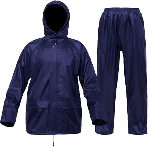 Trajes de lluvia para hombres y mujeres, equipo de lluvia ligero, chaqueta impermeable con pantalones