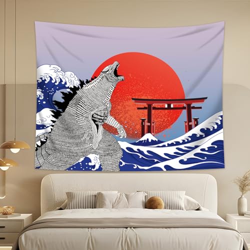 Megumoon Japanese Giant Wave Tapestry Wall Hanging thumb #3