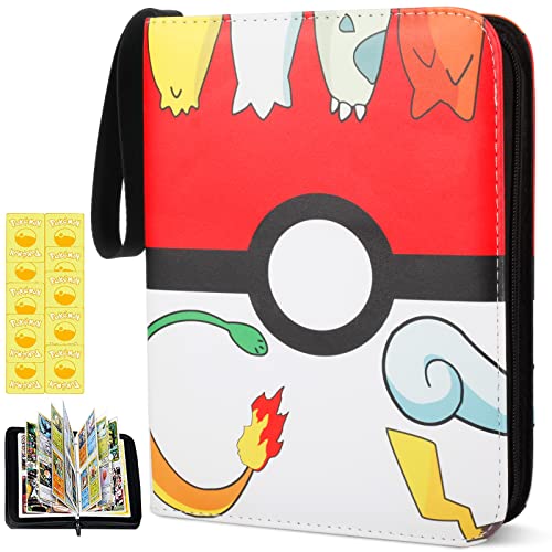 Card Binder 4-Pocket, 480 Pockets Trading Card Binder With 60 Removable Sleeves And 10Pcs Game Cards, Card Holder For Game Card Collection #TOP18