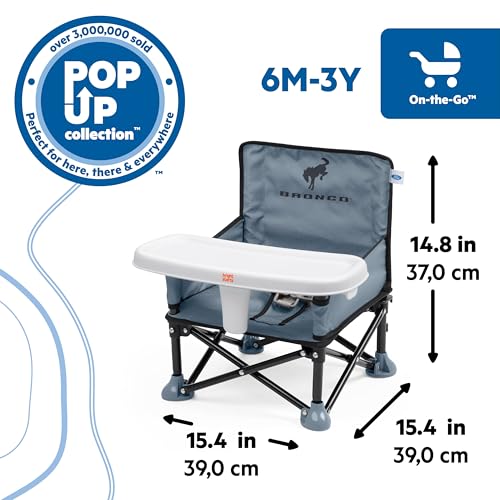 Bright Starts Ford Bronco Pop 'N Sit Portable Booster Chair, Floor Seat, Indoor/Outdoor Use, Compact Fold, Area 51 Color, 6 Mos - 3 Yrs by Bright Starts - Image 8
