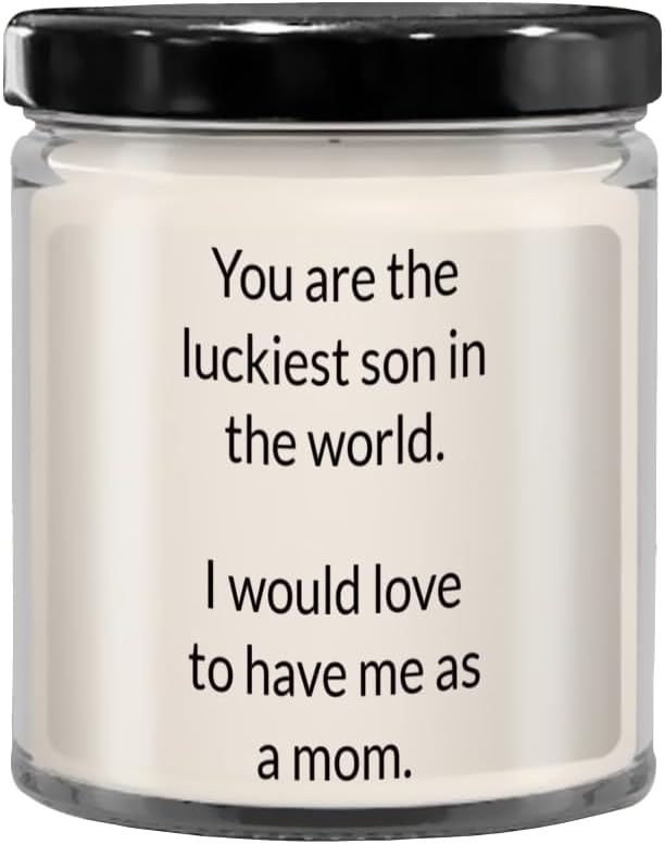 You are The Luckiest Son in The World Candle, Candles with Sayings, Candles with Text, Bachelor, Bachelorette, Anniversary, Wedding, bi
