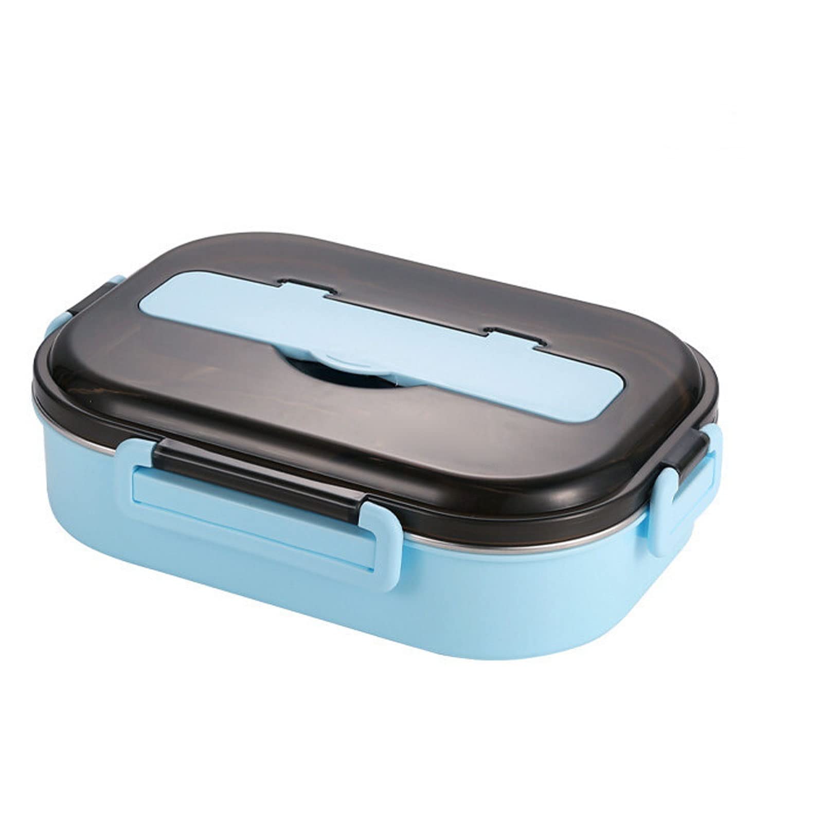 Fiambreras Bento de acero inoxidable 304, fiambrera portátil for picnic, apta for microondas, con compartimentos