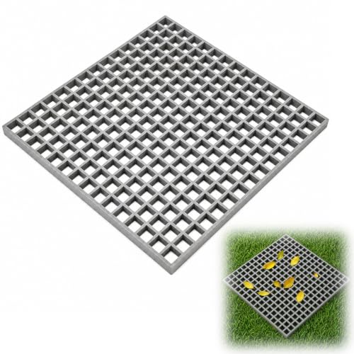 Image of Cinnvoice 1 Pcs FRP Molded Grating Panel, 2ft X 2ft X 1.5in, Grey