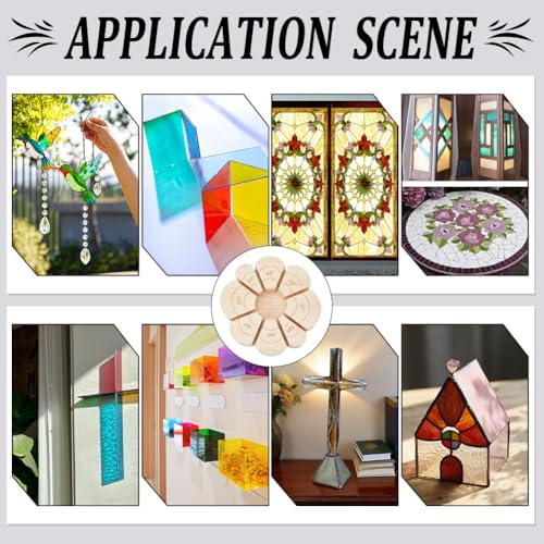 NBEADS Buntglas-Winkelwerkzeug, 30°-180°Blumenform Glaszubehör 3D Mehrwinkel Vorrichtungswerkzeug Für Glas Hält Verschiedene Gläser Genaue Ausrichtung Bastelprojekte