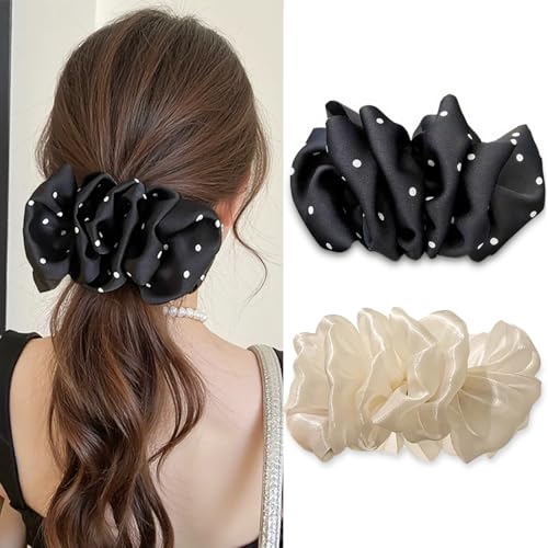 2個セット ヘアクリップ 大きめ バンスクリップ 毛量多い ベロアタイプ ラインストーン 髪留め クリップ hair clip おしゃれ 大人 日常 通勤 通学 ヘアアクセサリー 交換保証付 (バナナク)