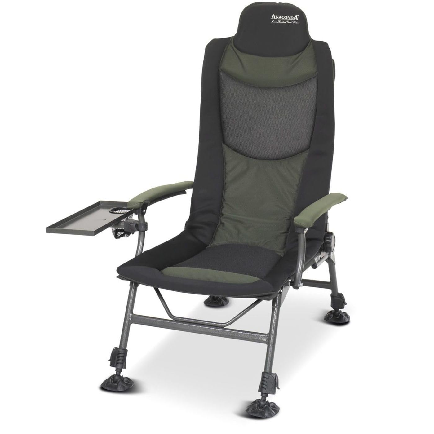 Moon Breaker Carp Chair – Karpfenstuhl/Campingstuhl, Unisex, Erwachsene, Schwarz-Grau-Grün