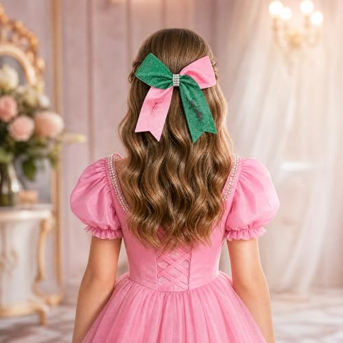 2 Pinzas de Pelo Bruja, Arcos Rosa y Verde, Halloween miniatura 5