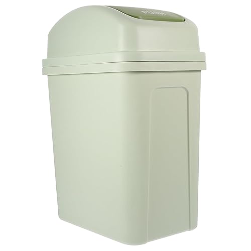 PRETYZOOM Cubo de basura con tapa para agitar, cubo de basura con tapa, cubo de basura de plástico para cocina, bote de basura pequeño con tapa,