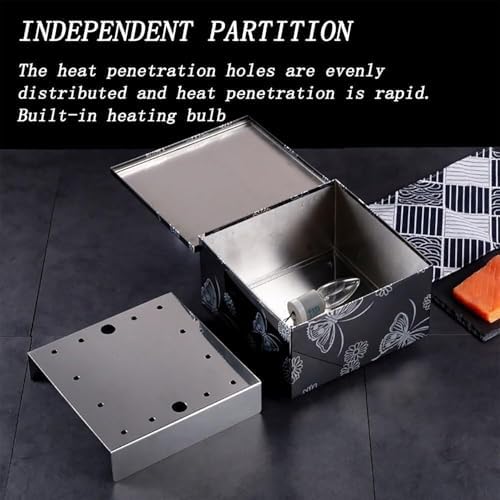 Seaweed Drying Box - Sushi Cuisine Oven with Heating Bulb, Non-Slip Feet & Separate Partition for Crispy Nori, Vegetables & Seaweed Drying - Ideal for Home Chefs