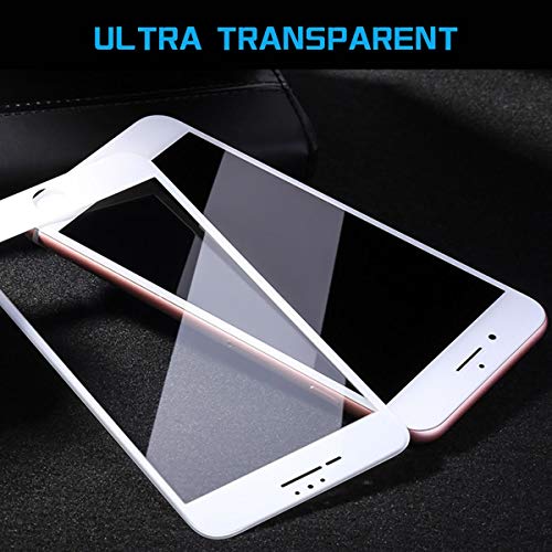 Manto Screen Protector For Iphone 8 Plus, Iphone 7 Plus, Iphone 6S Plus, Iphone 6 Plus 5.5 Inch Full Coverage Tempered Glass Film Edge To Edge Protection 2-Pack, White #TOP5