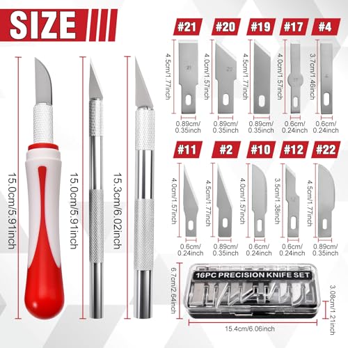 SPEEDWOX Craft Knife Set 3-Piece Hobby Knife With 10-Piece Exacto Knife Blades 150 Pcs #11 Blades Craft Knife Kit Precision Hobby Knife For Carving, Modeling, Diy, Scrapbooking, And Art Projects by SPEEDWOX - Image 2