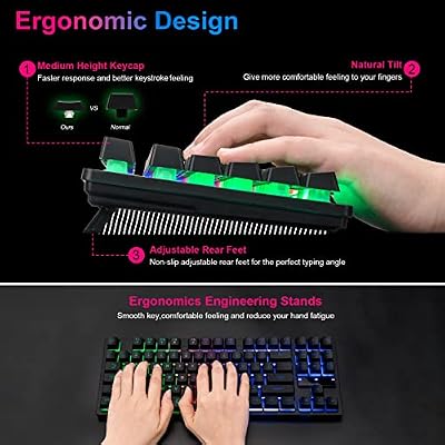Wireless LED Keyboard, Rechargeable 87 Key RGB LED Nepal | Ubuy