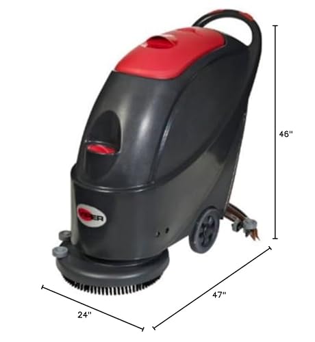 Viper Cleaning Equipment 50000226 AS430C Cord/Electric Scrubber, 17" Brush, 66' Cable Length, 13 gal Tank, 27.8" Squeegee Width, 160 RPM Brush Speed